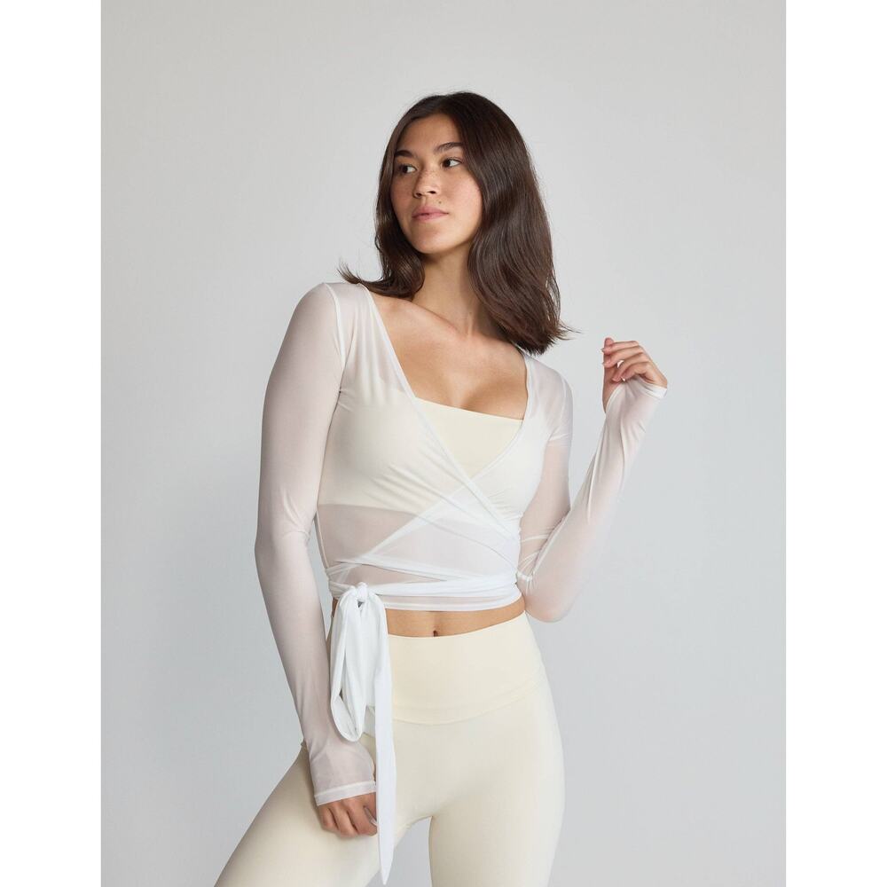NWT white Lucky Honey The Ballet Mesh Wrap - Small - Picture 3 of 4